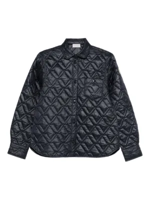 Prada ベルベットカラー キルティングジャケット | ブルー | FARFETCH JP