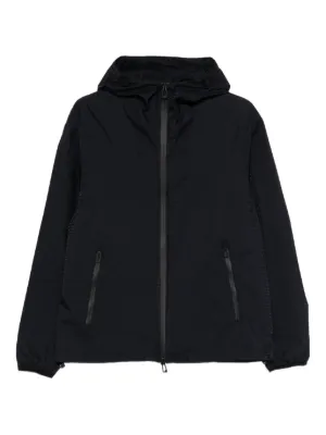 Emporio Armani zip-up Hooded Jacket | Black | FARFETCH