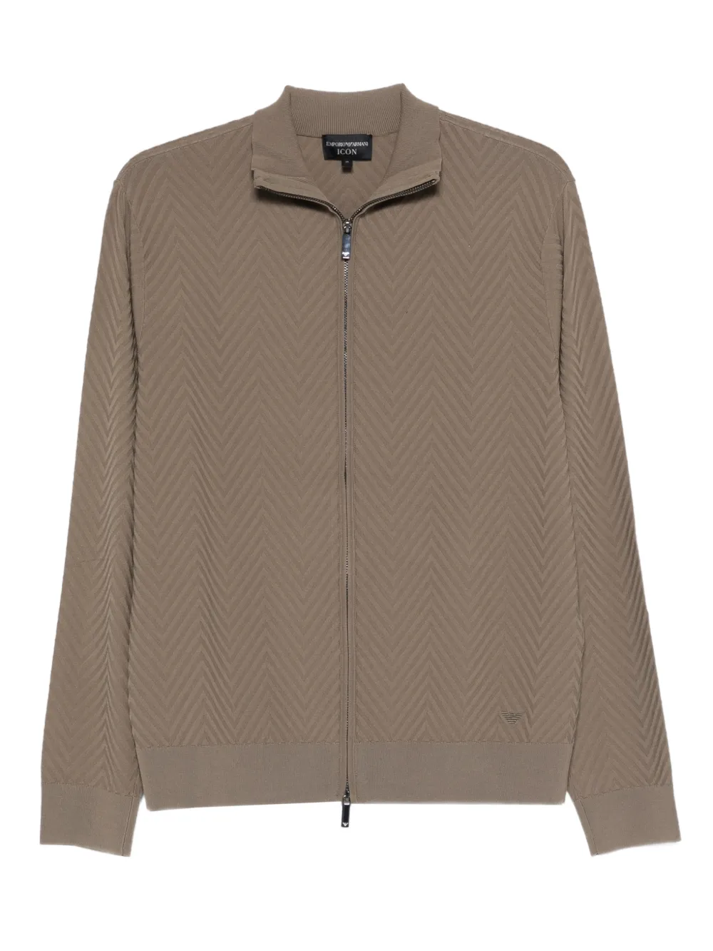 Emporio Armani zip-up sweater - Marrone