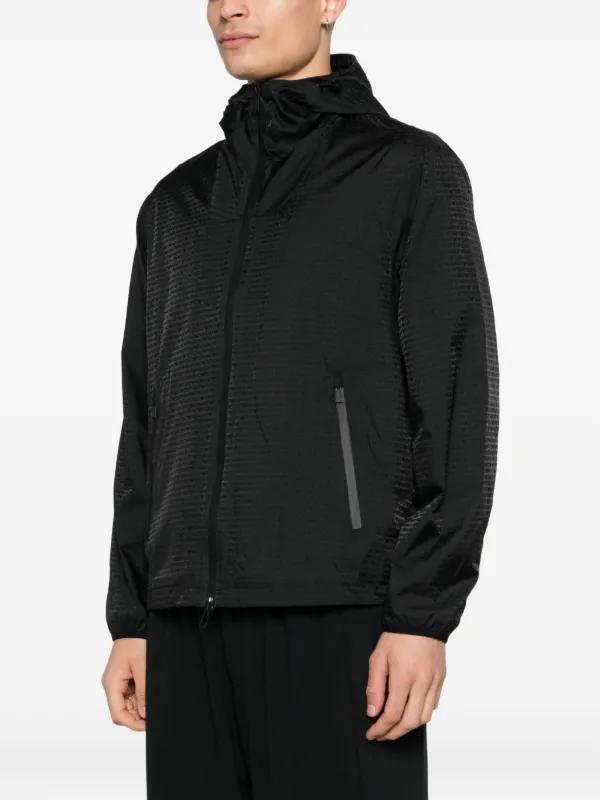 Emporio Armani zip-up Hooded Jacket | Black | FARFETCH