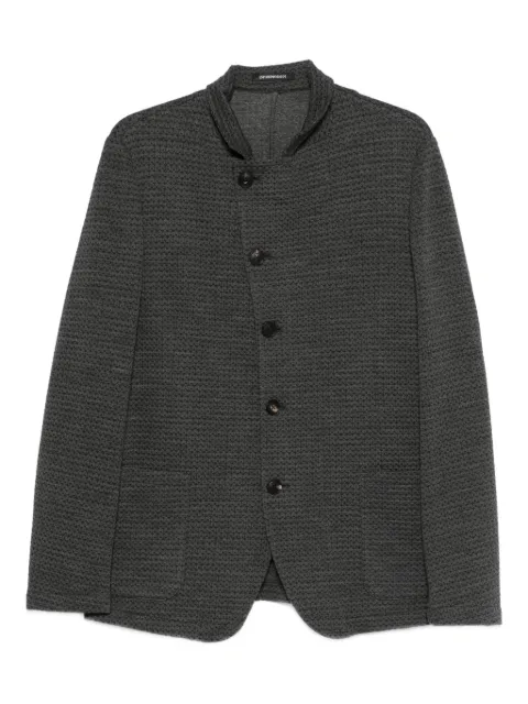 Emporio Armani textured button-up jacket