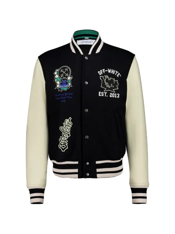 Off-White Black Panthers Varsity Jacket | Black | FARFETCH CH