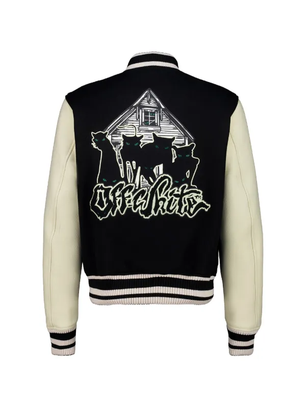 Off-White Black Panthers スタジアムジャンパー | ブラック | FARFETCH JP