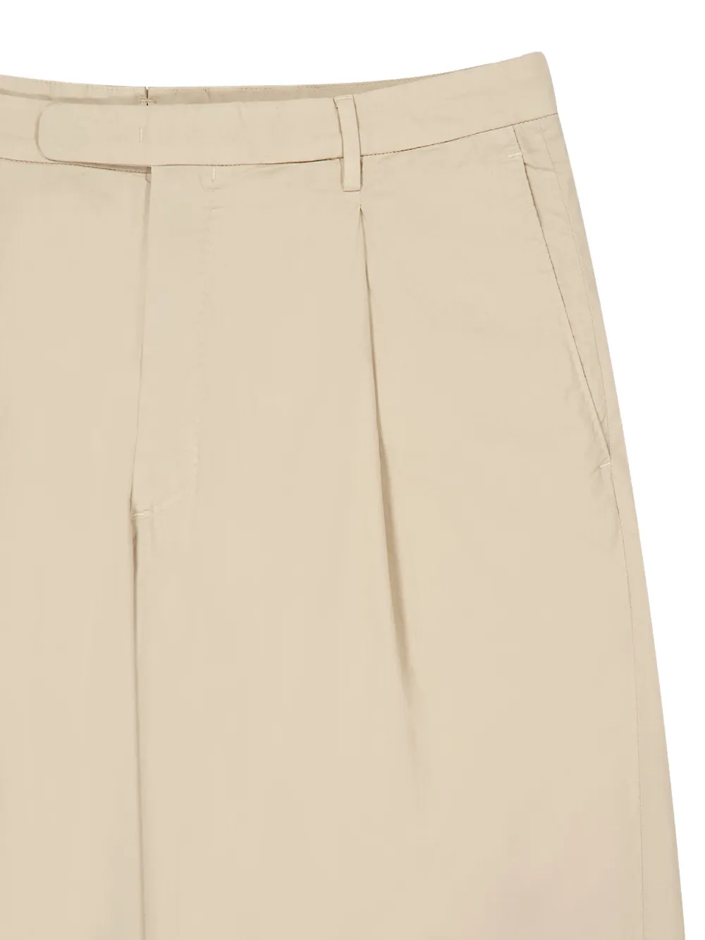 Boglioli Straight geplooide shorts Beige