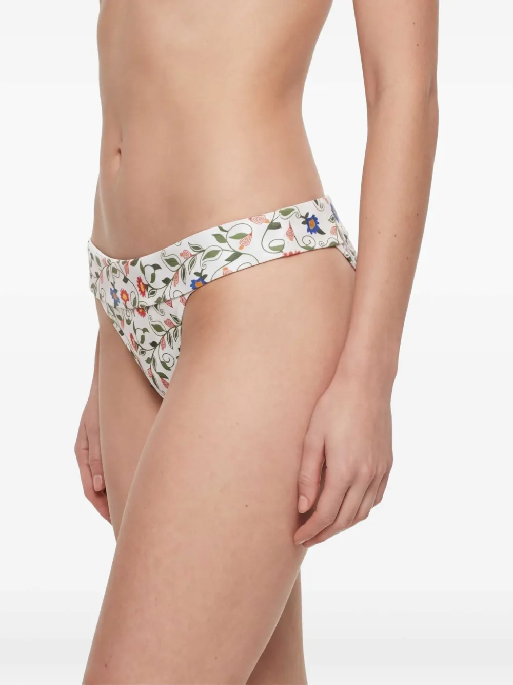 FARM Rio Stitched Garden bikinislip met bloemenprint Wit
