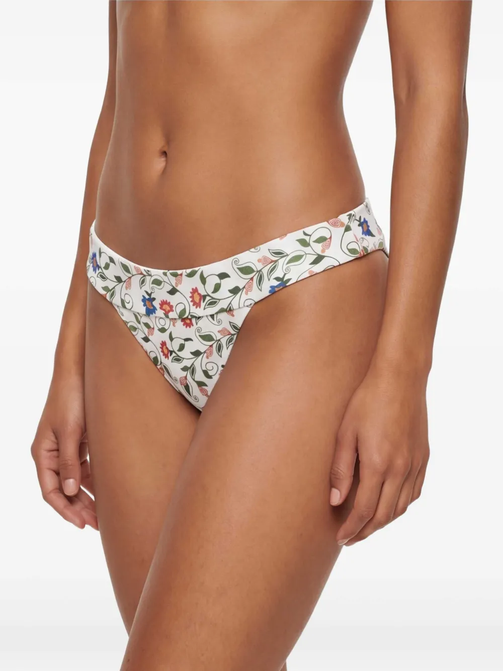 FARM Rio Stitched Garden bikinislip met bloemenprint Wit