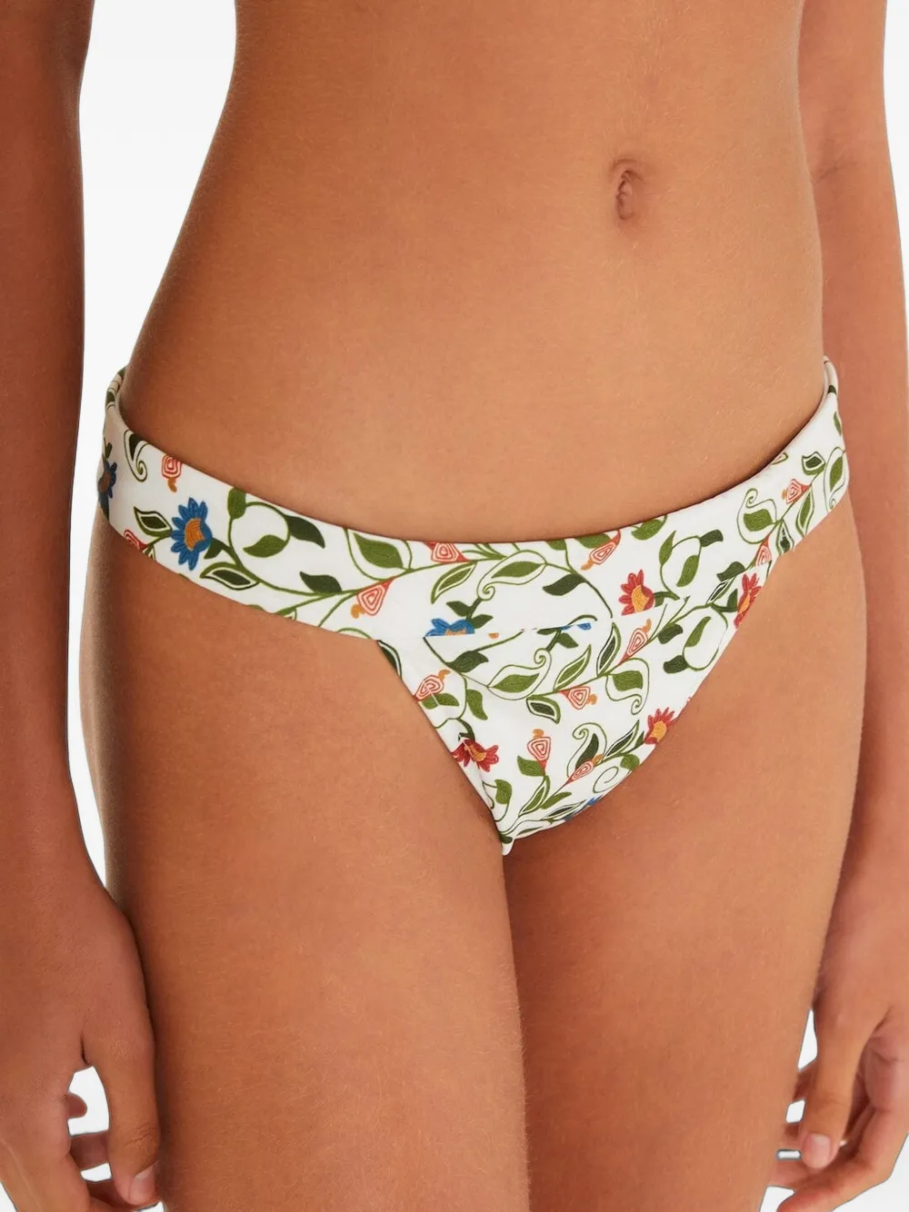 FARM Rio Gebroken witte bikinislip met stiksels