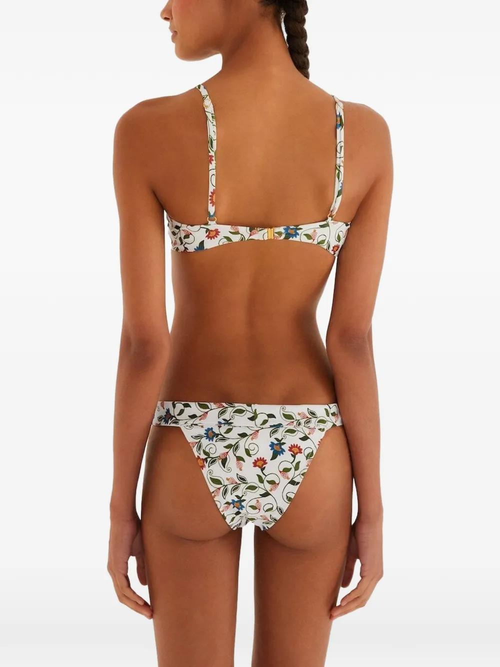 FARM Rio Gebroken witte bikinitop met stiksels