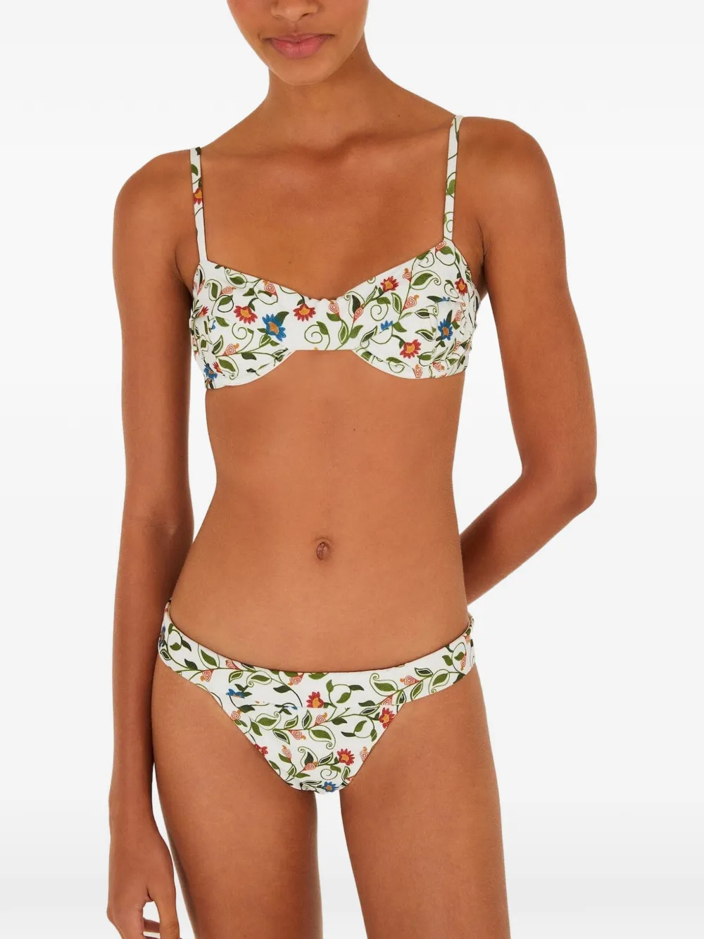 FARM Rio stitched garden underwire bikini top