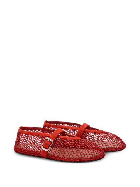 Alaïa buckle mesh ballet flats