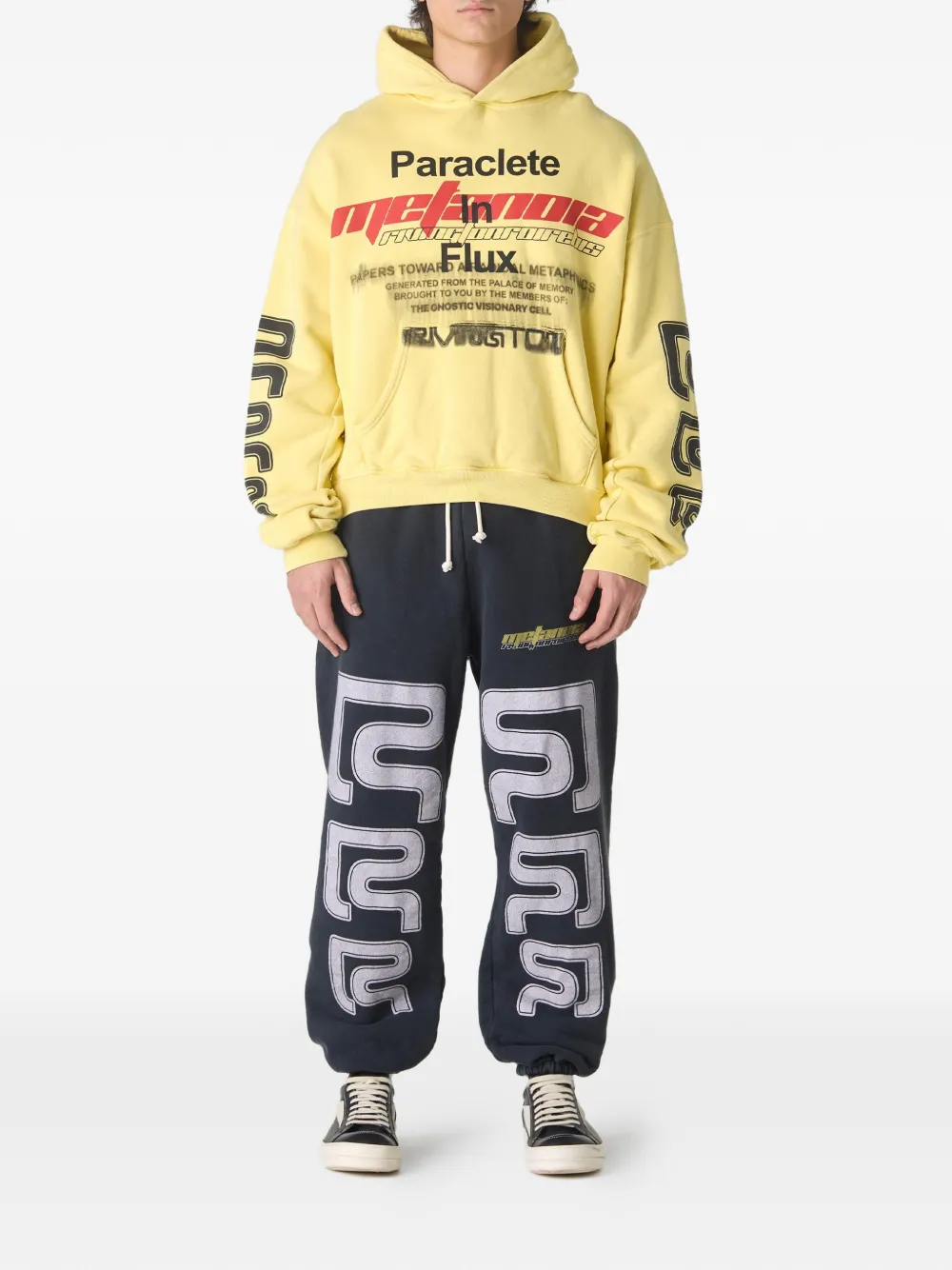 RRR123 R Sweat drawstring-fastening track pants - Zwart