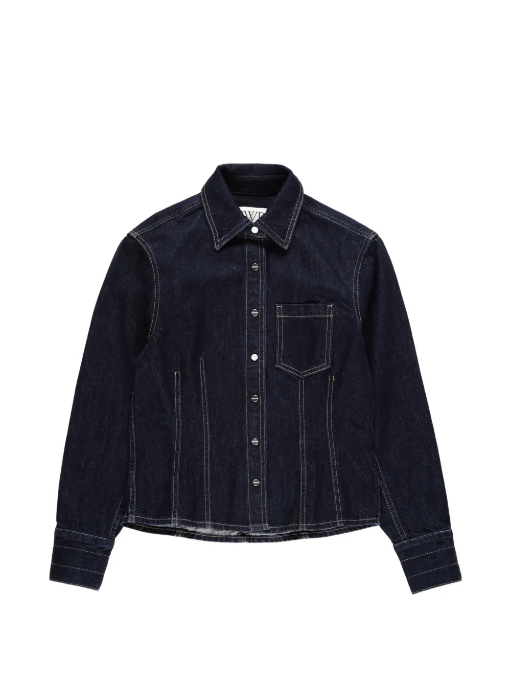 TWP Franny front-pocket denim shirt - Blu
