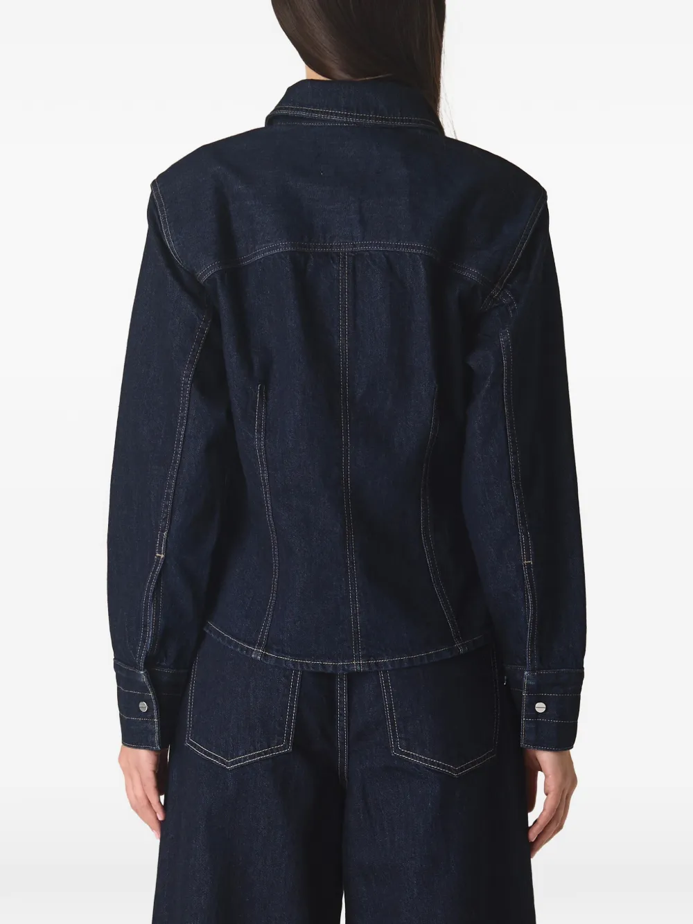  Twp Franny Front-pocket Denim Shirt - Blue 