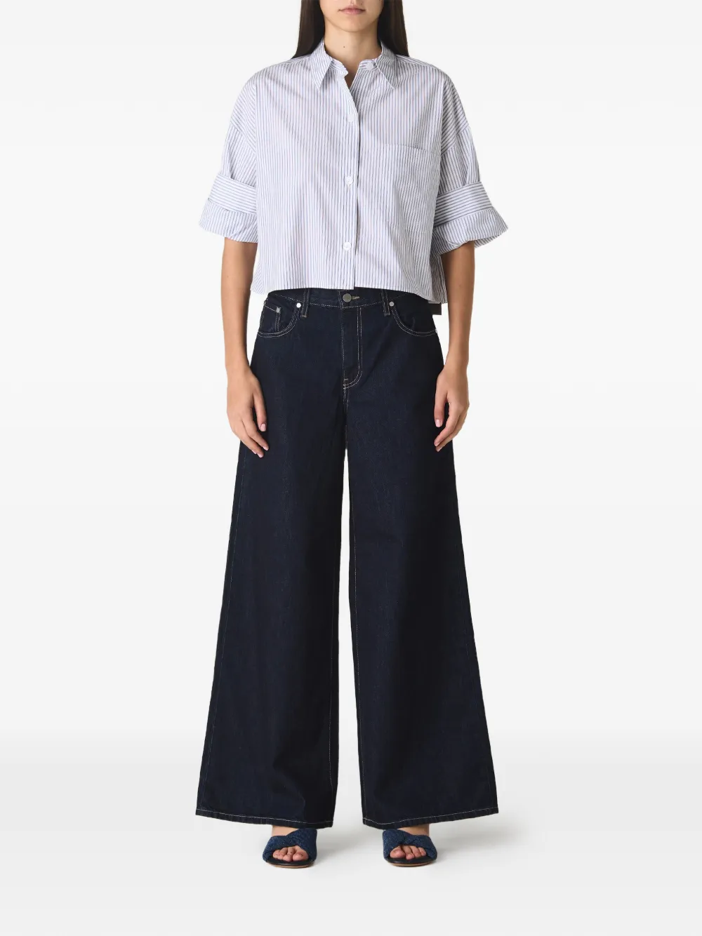 TWP Next Ex cropped shirt - Wit