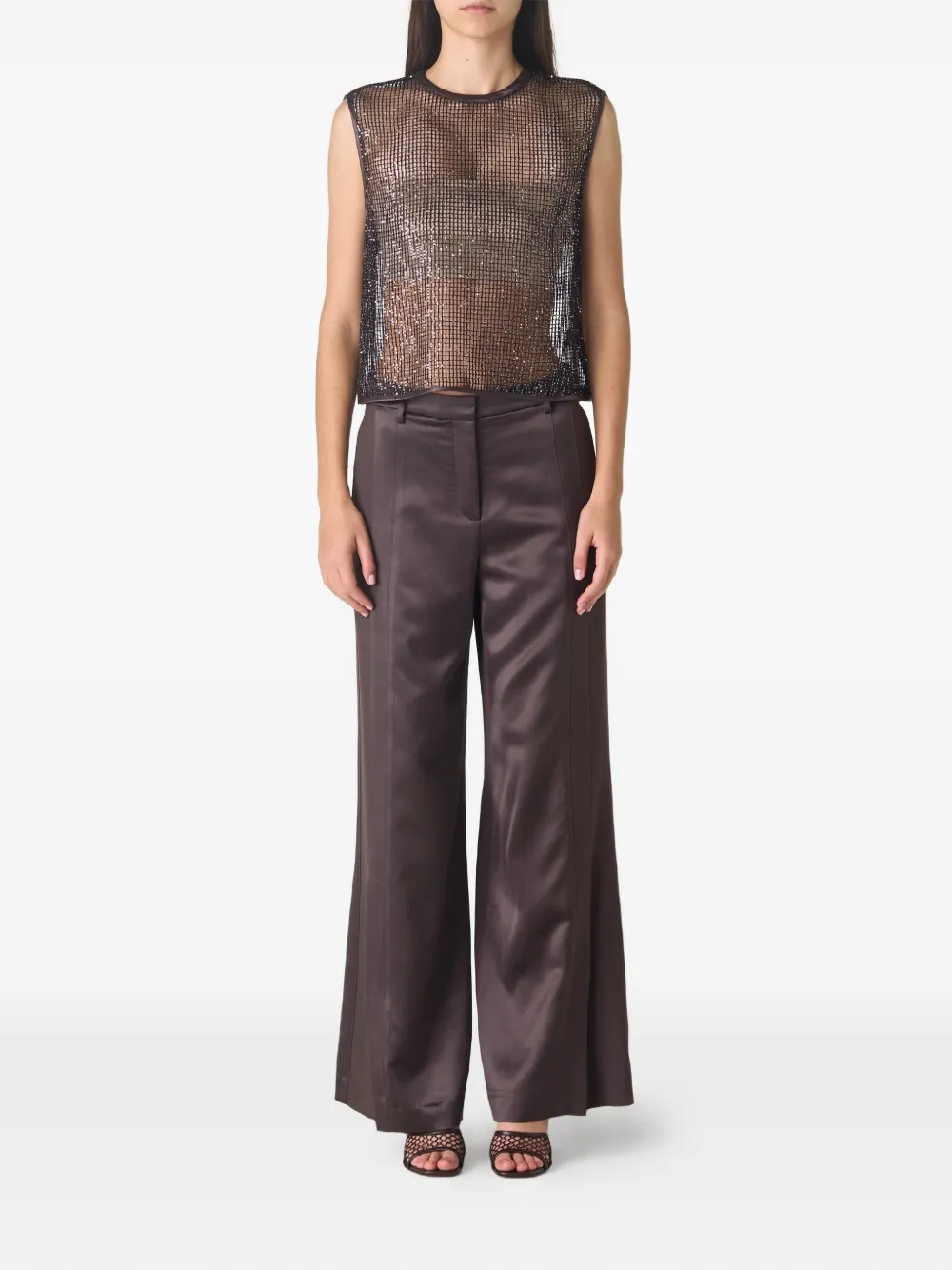 TWP Taite side-panel pants - Bruin