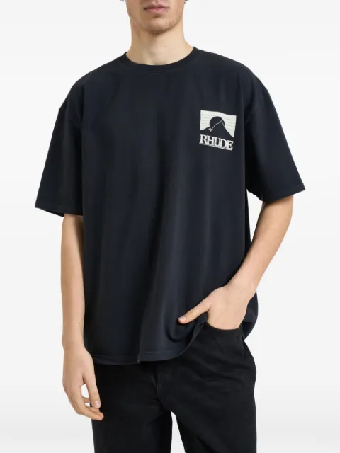 RHUDE short-sleeve rear-graphic T-shirt