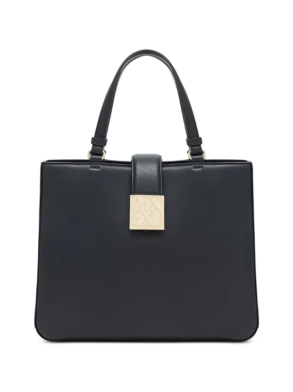 Armani Exchange amy palmelato square plaque tote bag - Nero