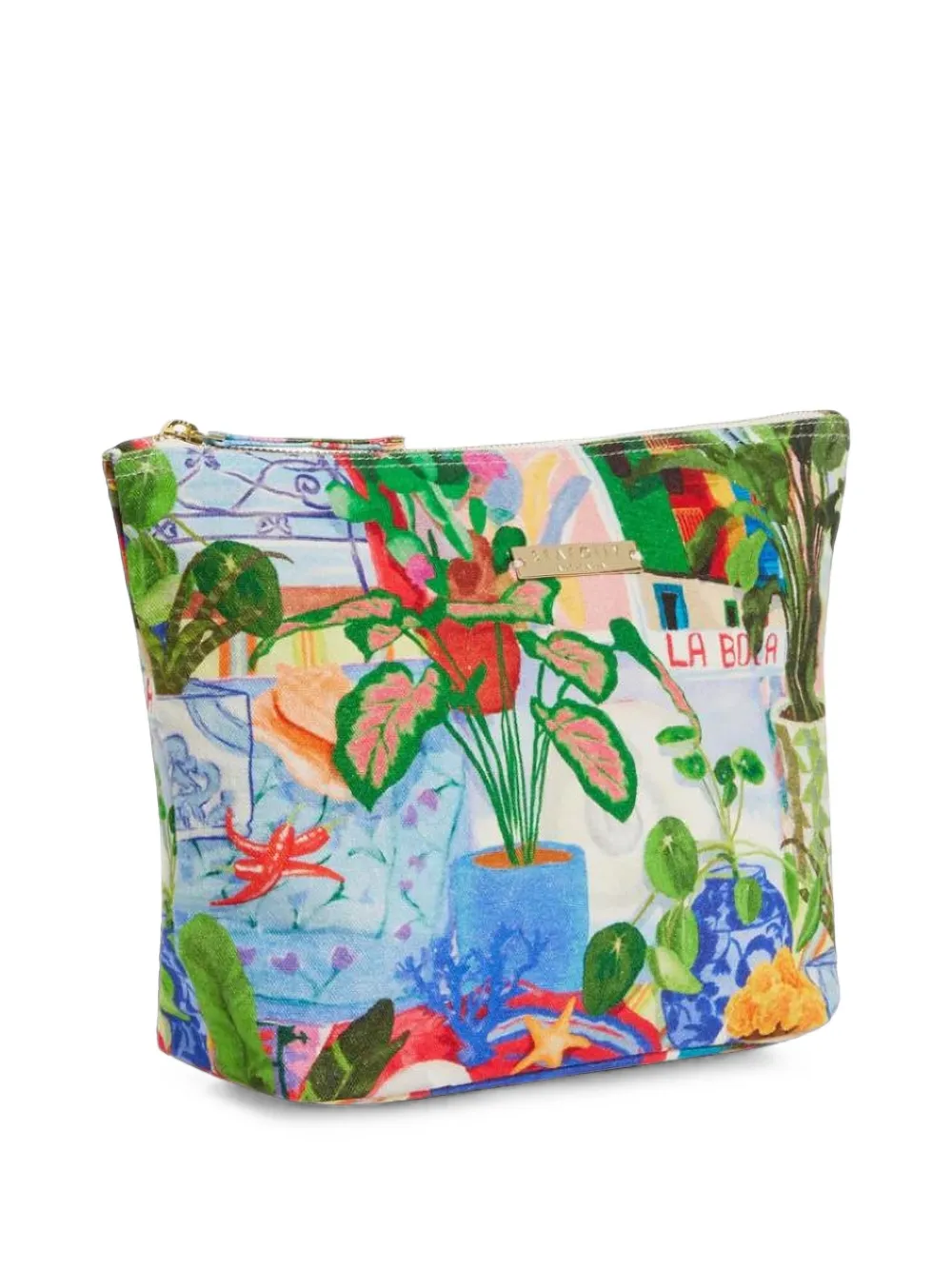 Seafolly La Boca zip-top clutch bag - Bianco