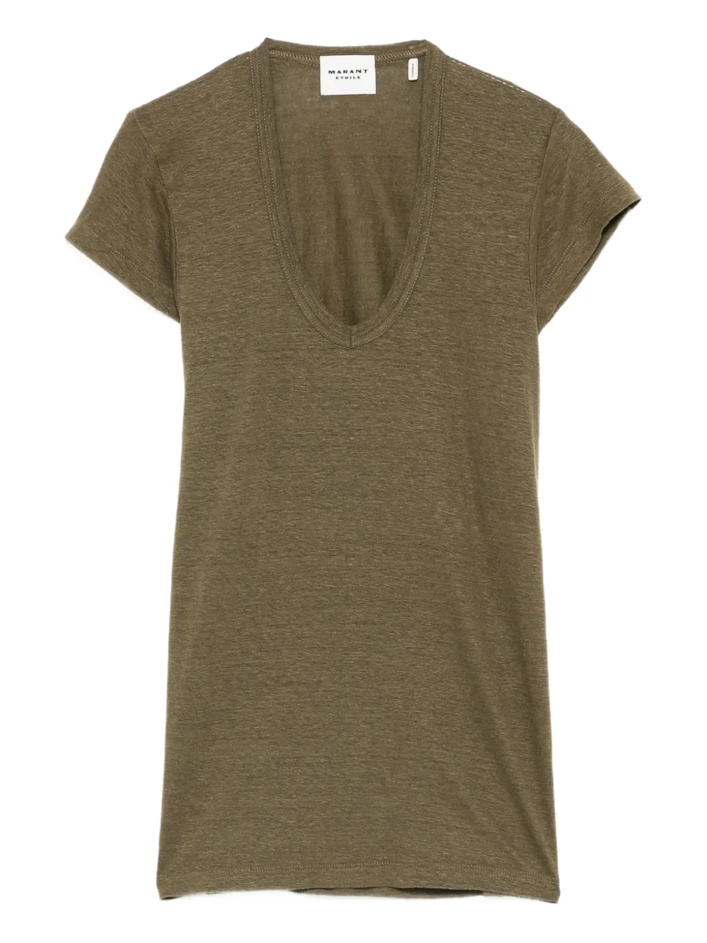 MARANT ÉTOILE Zankou V-neck T-shirt - Verde