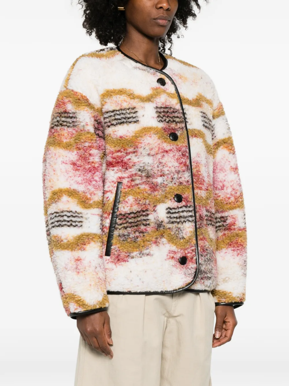  Marant étoile Umala Button Trimmed Jacket - Neutrals 