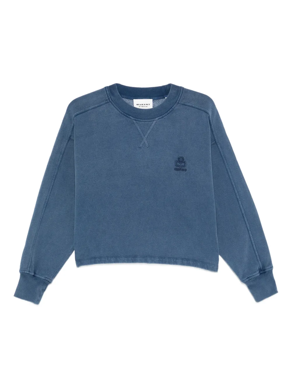 MARANT ÉTOILE Sunny crew-neck logo sweatshirt - Blu