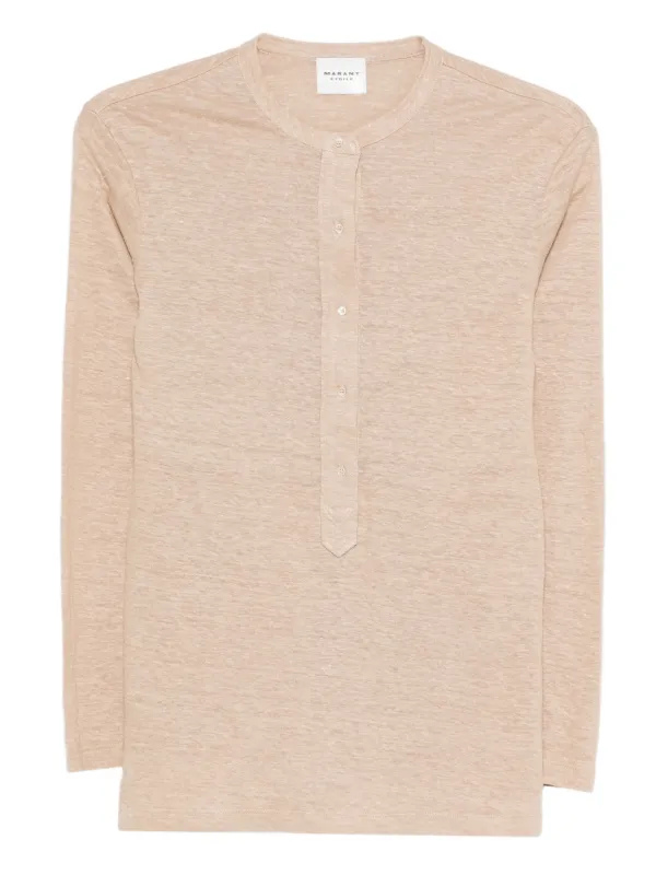 Marant Étoile Lucy Button-down T-shirt in Neutrals