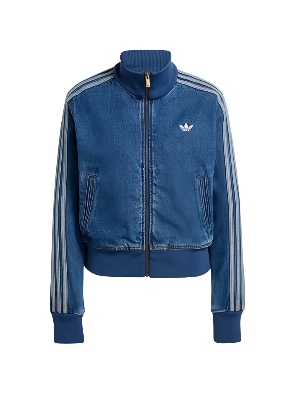 adidas three-stripe full-zip jacket - Blu