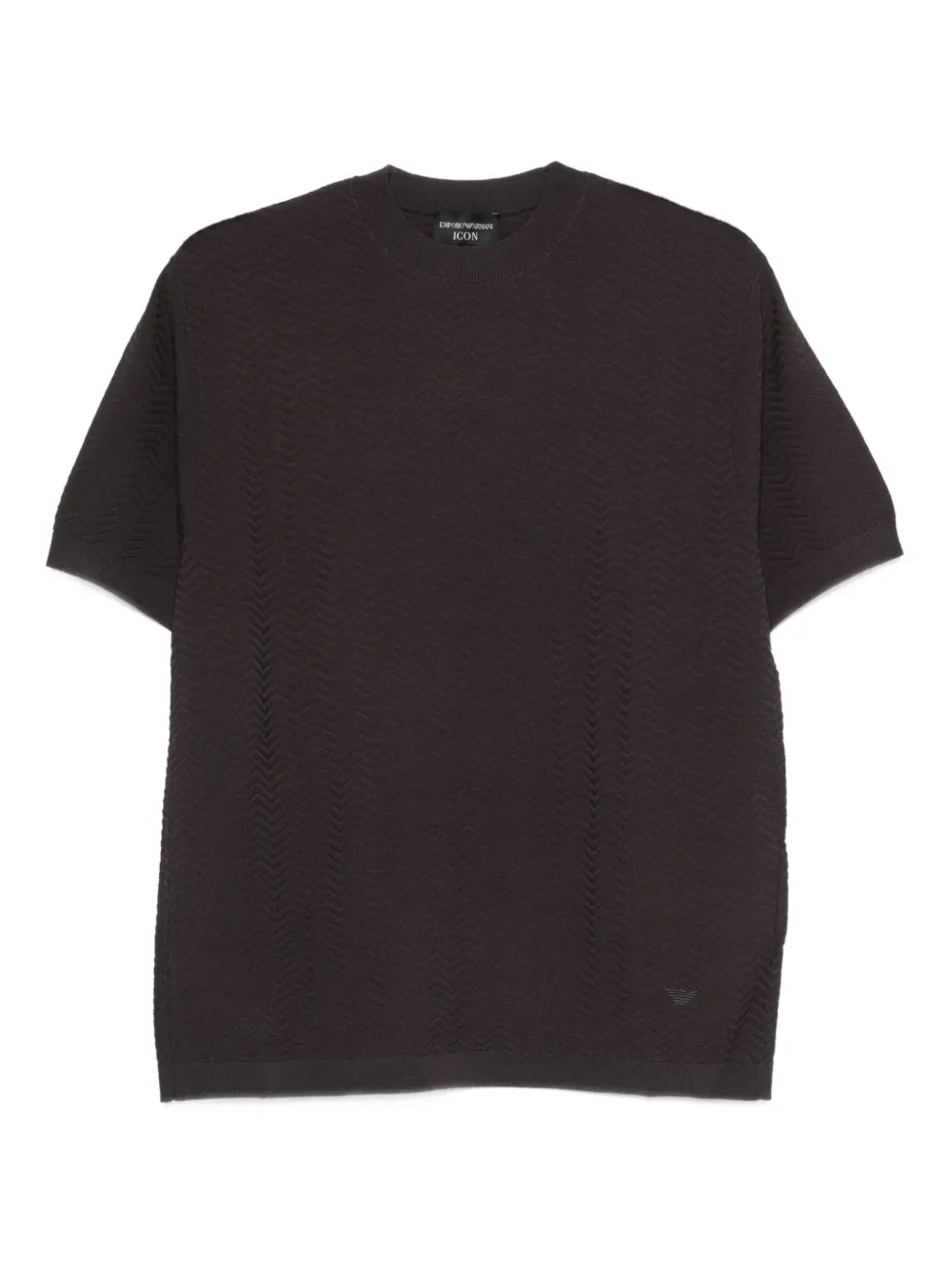 Emporio Armani chevron-pattern short-sleeve T-shirt – Grey Emporio Armani chevron-pattern short-sleeve T-shirt – Grey