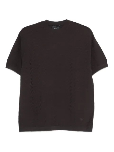 Emporio Armani chevron-pattern short-sleeve T-shirt