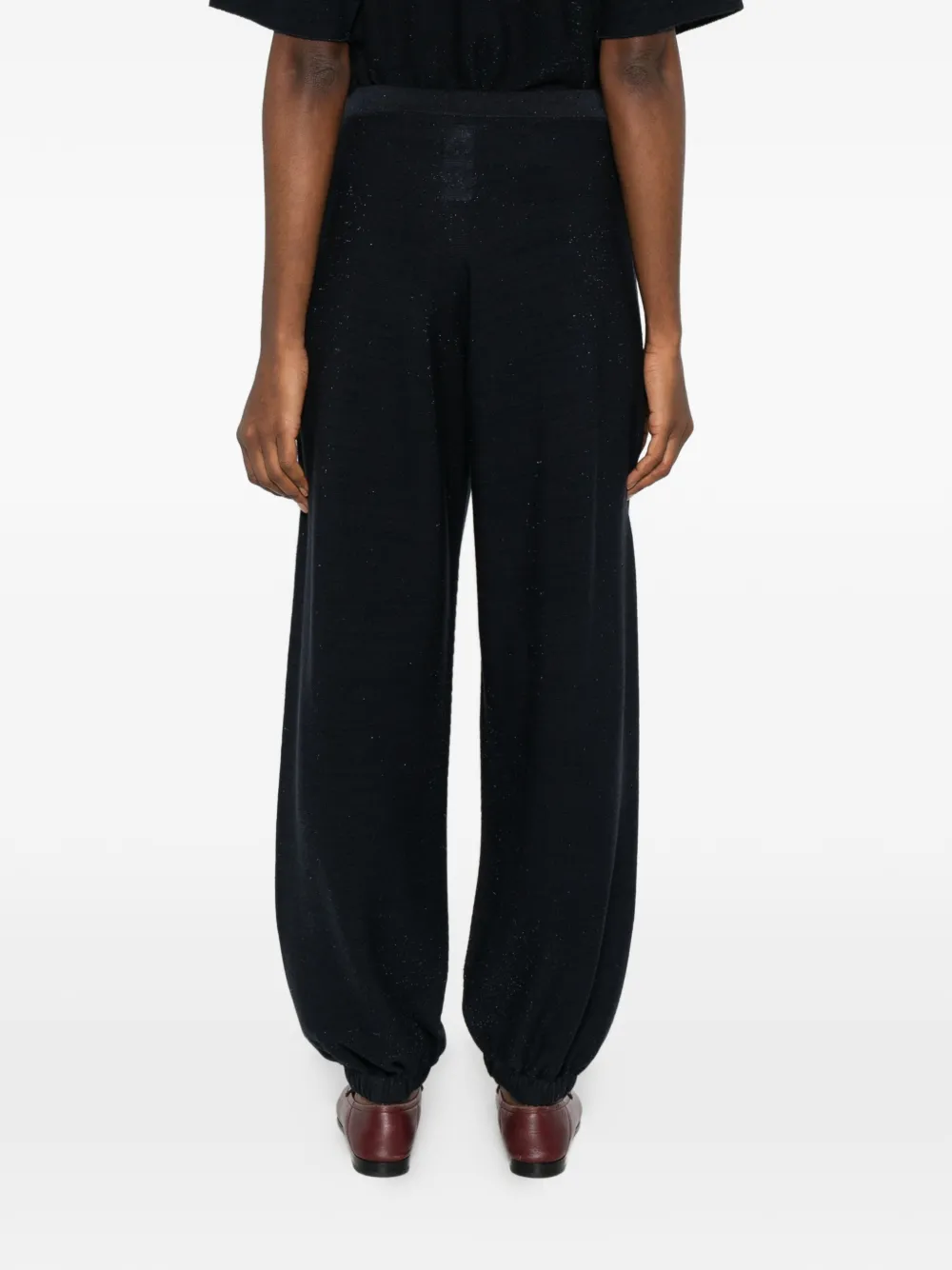 Fabiana Filippi Broek met elastische tailleband Blauw