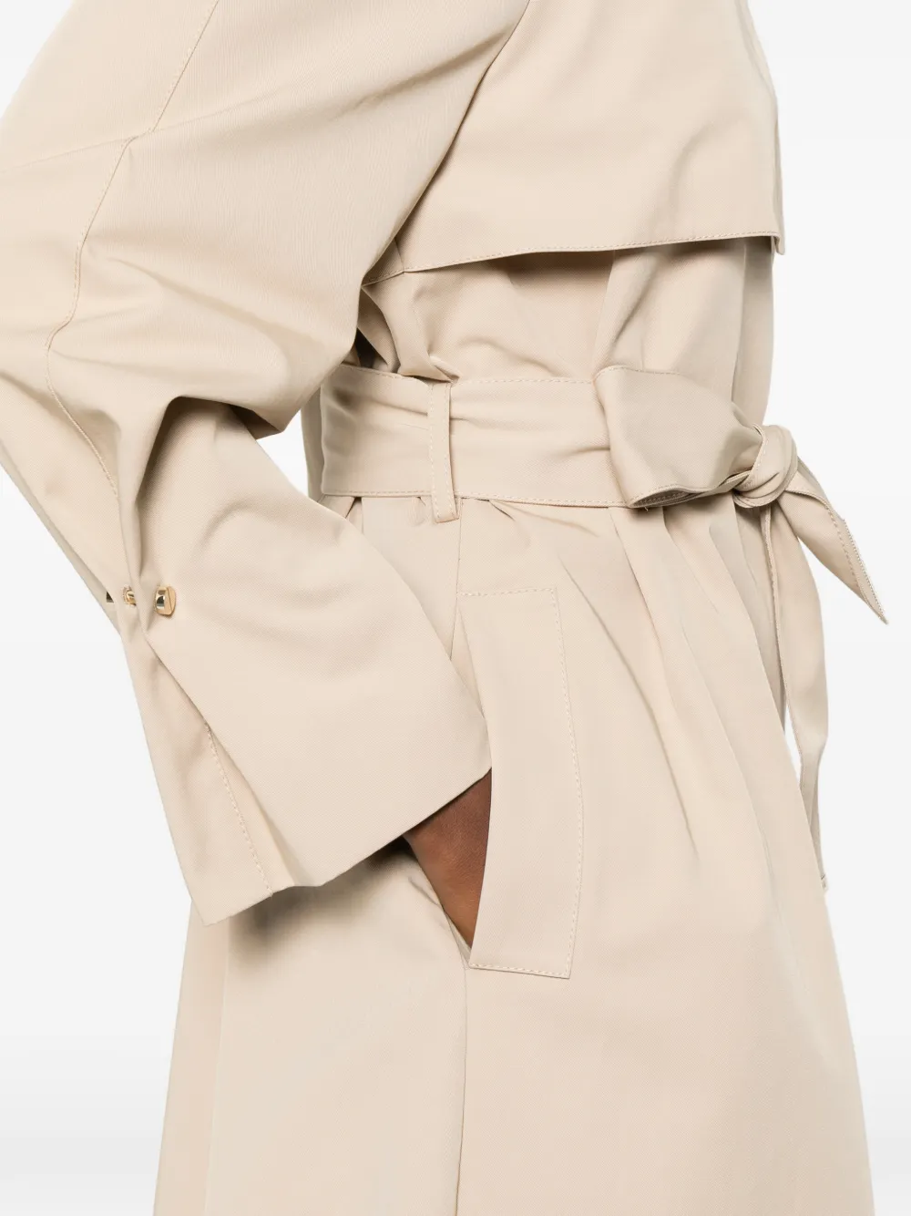 Emporio Armani Jas met ceintuur Beige