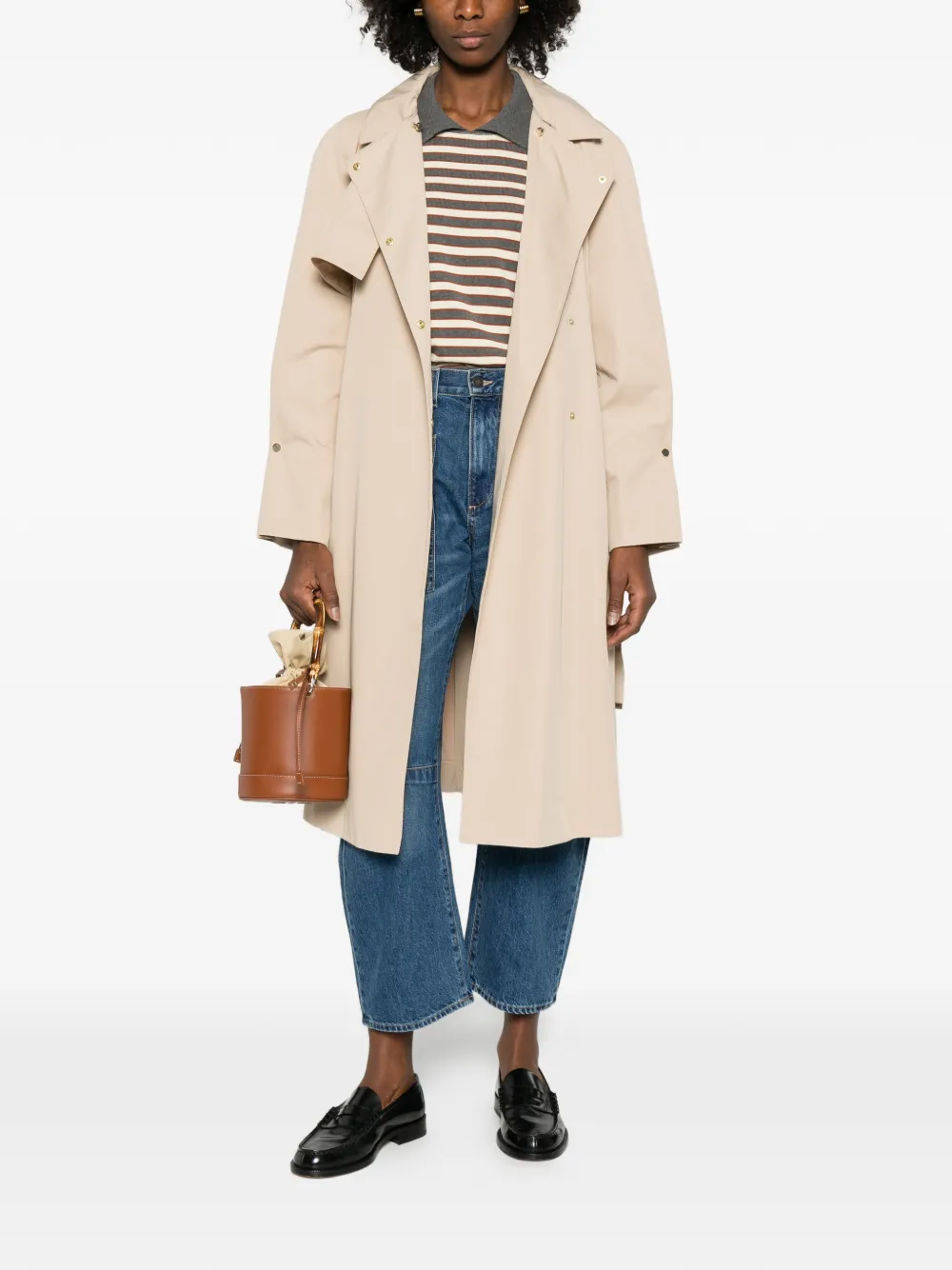 Emporio Armani Jas met ceintuur Beige
