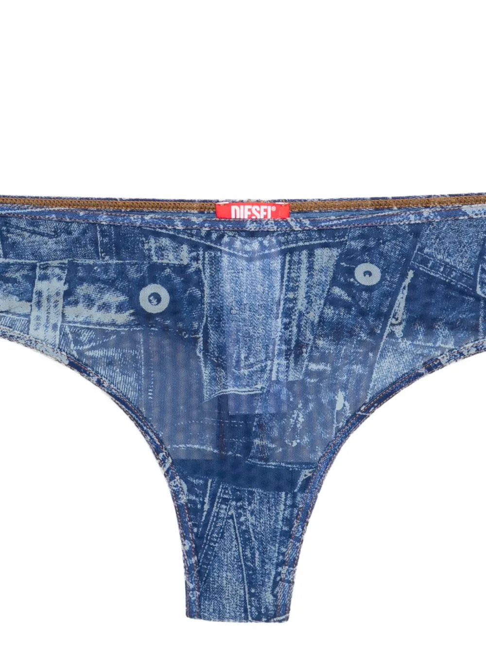 Diesel Slip met print Blauw