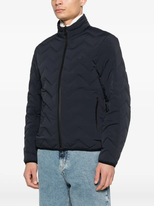 Emporio Armani ジップアップ ジャケット | ブルー | FARFETCH JP