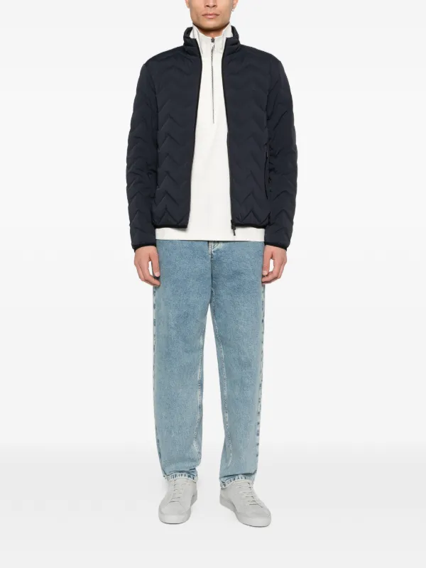 Emporio Armani ジップアップ ジャケット | ブルー | FARFETCH JP
