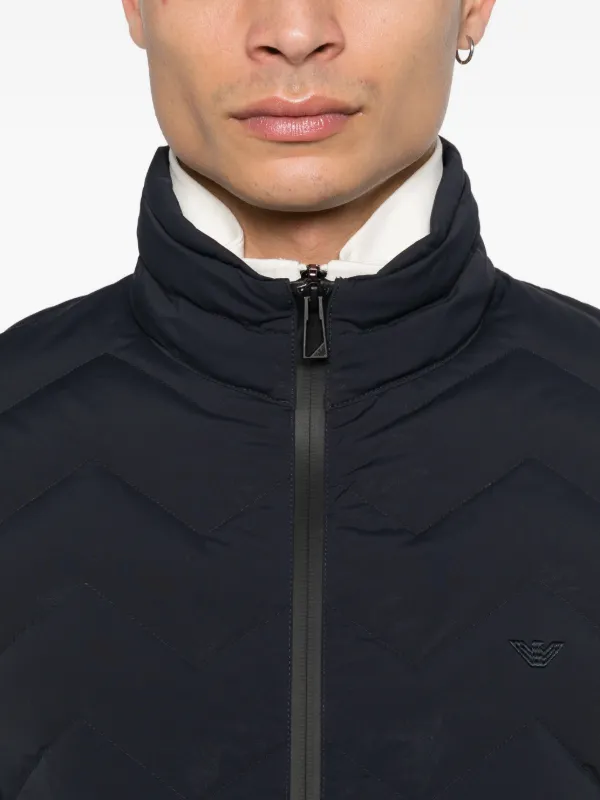 Emporio Armani ジップアップ ジャケット | ブルー | FARFETCH JP