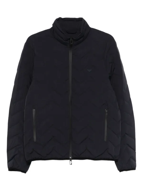 Emporio Armani ジップアップ ジャケット | ブルー | FARFETCH JP
