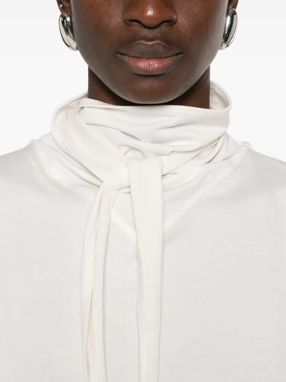 LEMAIRE T-shirt met col en korte mouwen Beige