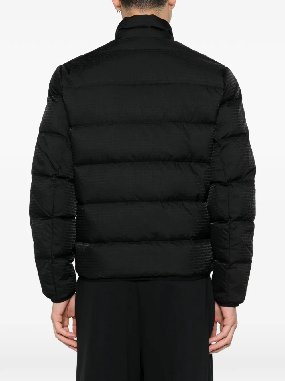 Emporio Armani Gewatteerd jack met rits Zwart