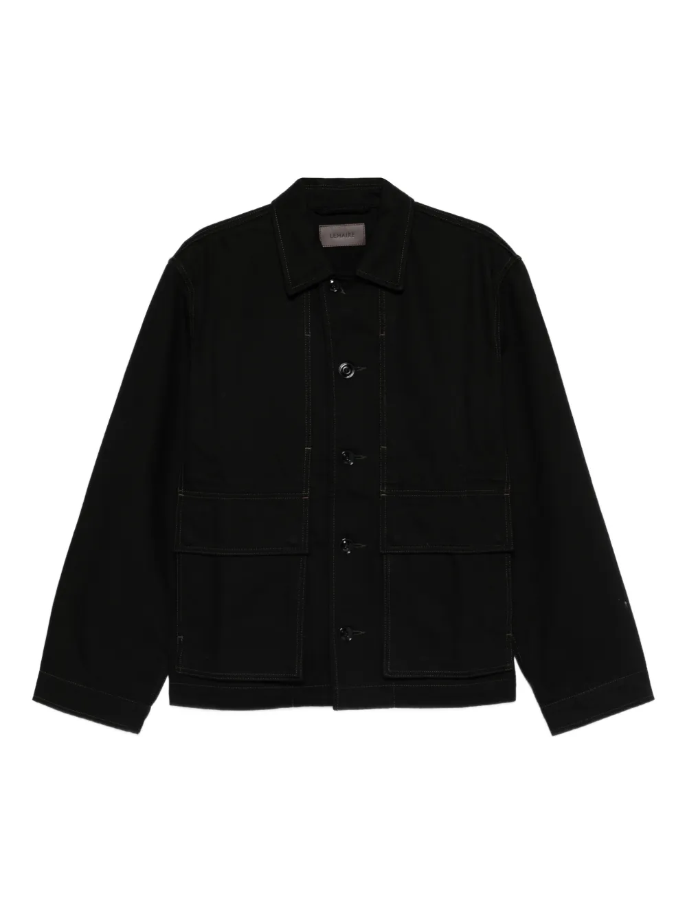 LEMAIRE pocket button overshirt - Nero