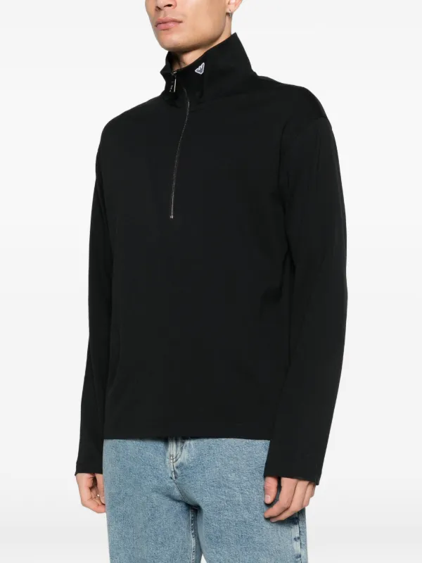 Emporio Armani ジップアップ セーター | ブラック | FARFETCH JP