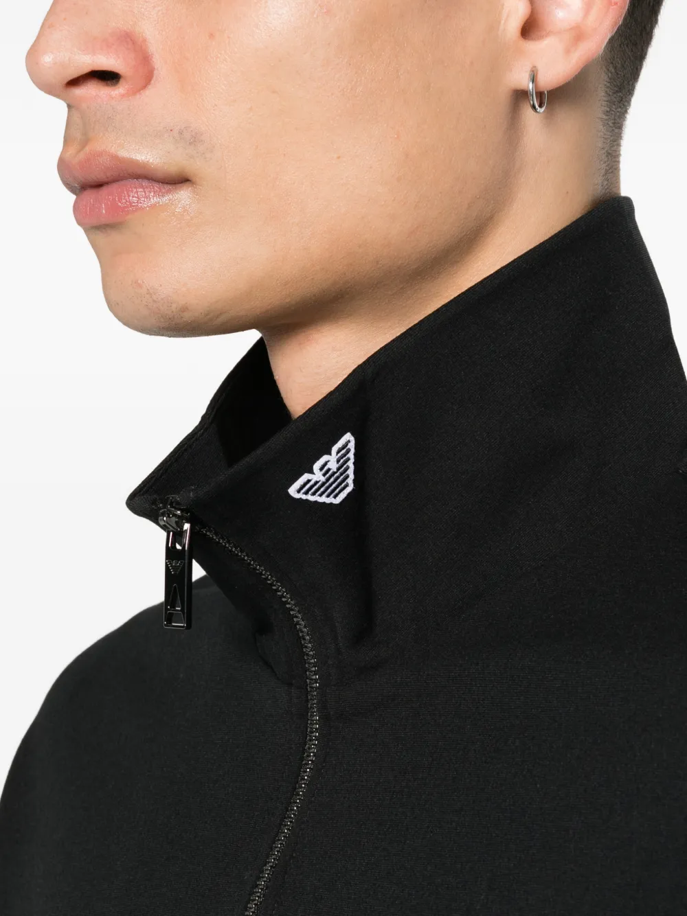 Emporio Armani Trui met rits Zwart