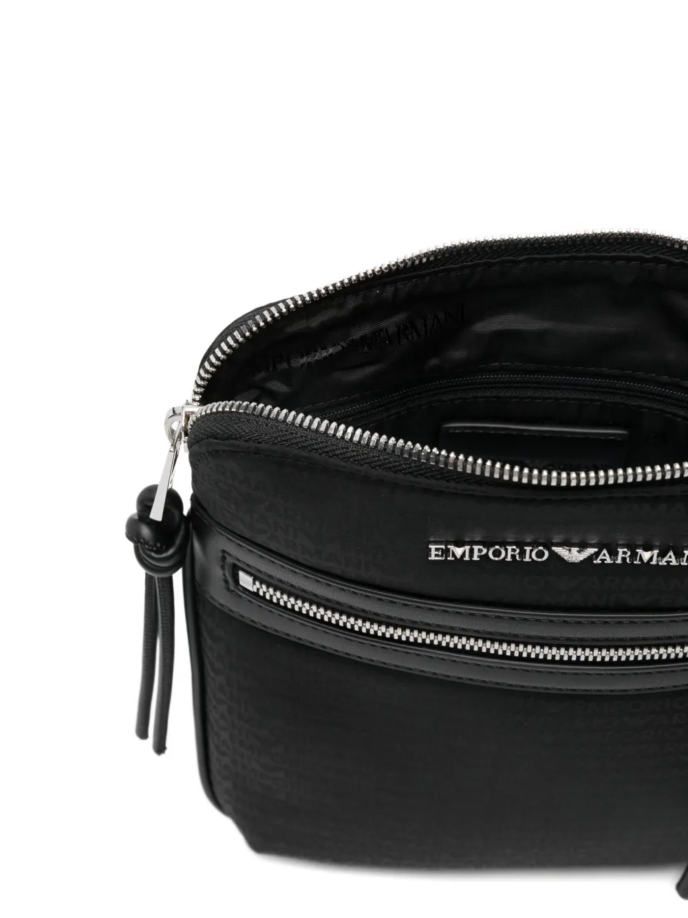 Emporio Armani Messengertas met logo Zwart