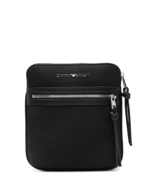 EMPORIO ARMANI バッグ Emporio Armani Small faux-leather Messenger Bag | Black | FARFETCH