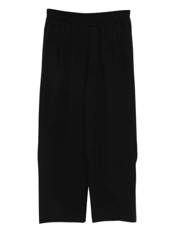 Emporio Armani Jersey Trousers with an Elasticated Waist in Black