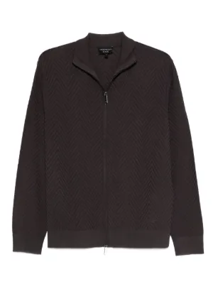 Emporio Armani ハーフジップ セーター | ブラック | FARFETCH JP