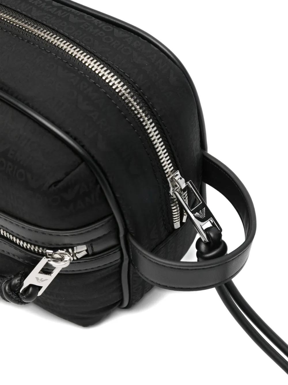 Emporio Armani Toilettas met rits Zwart