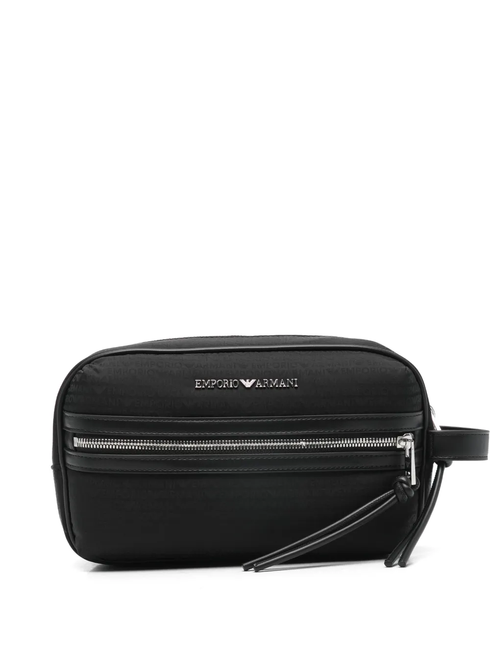 Emporio Armani zip wash bag - Schwarz