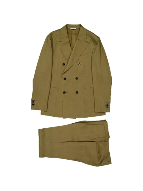 Boglioli double-breasted peak-lapel suit