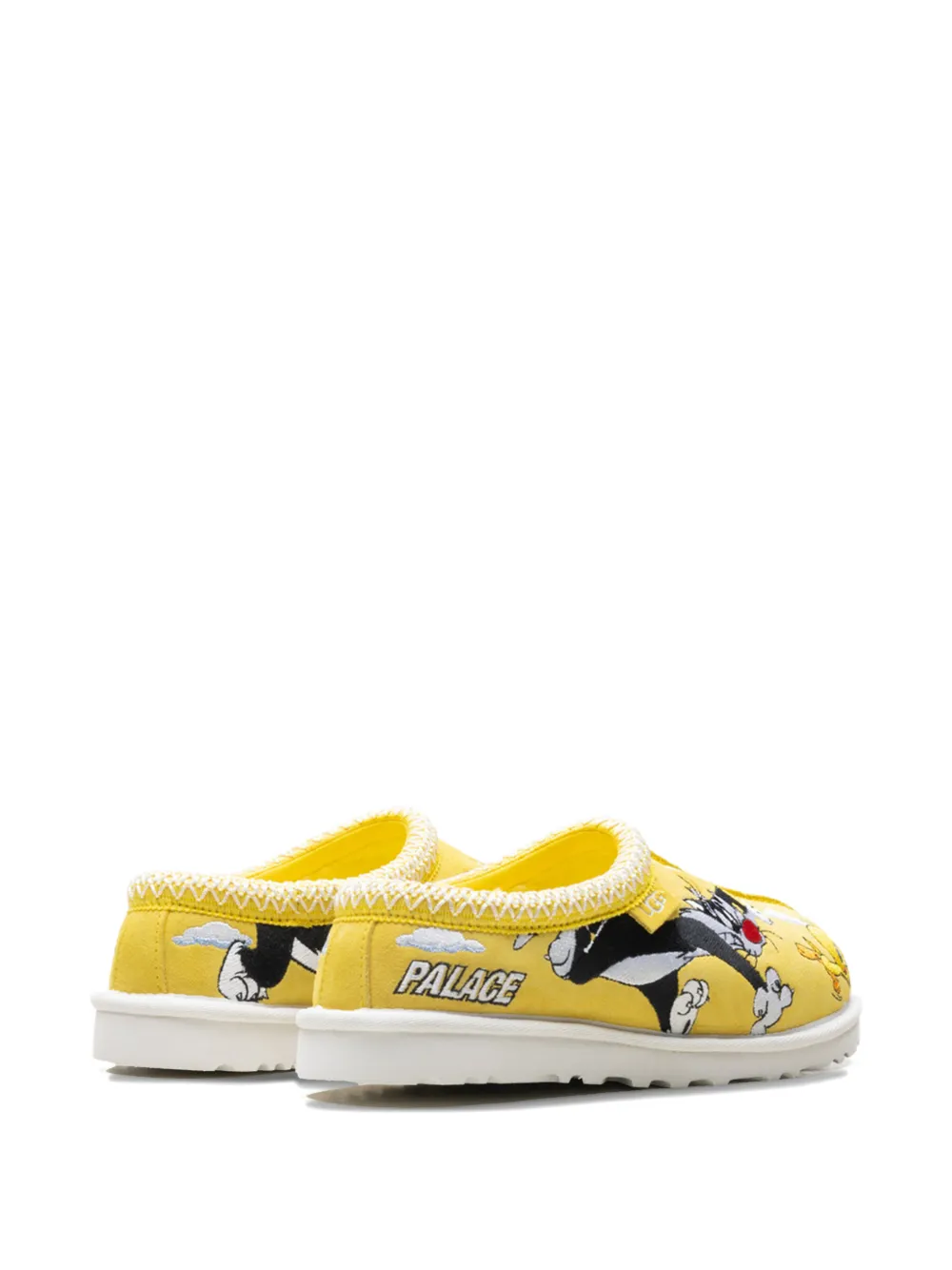 UGG x Palace Looney Tunes tasman slippers met stripprint Geel